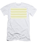 Yellow and White Striped Chevron Ripple Pattern Diamond Vogel 2022 Popular Color Fire Dance 0799 Petite Pattern Minimal Graphic Designs T-Shirt