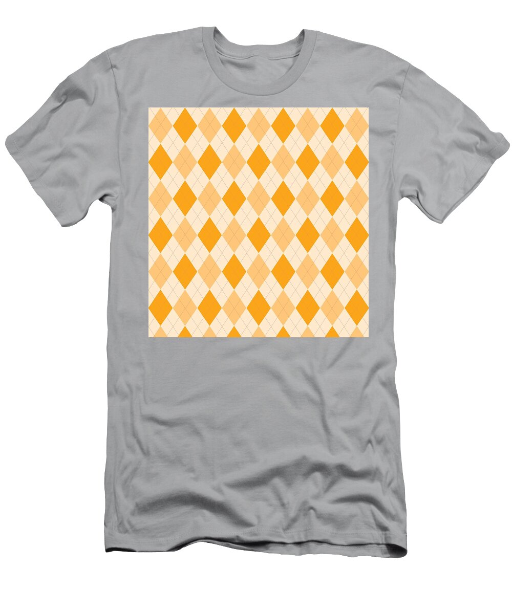 Yellow Argyle Pattern Amanda Cazden T-Shirt