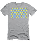 Yellow Blue Gray Argyle Pattern V4 2021 Color of the Year Color of the Year 2021 Illuminating Petite Patterns T-Shirt