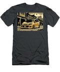 Yellow Chevrolet Sonic Car in a Cityscape Street Art Illustration Destiney Sullivan T-Shirt