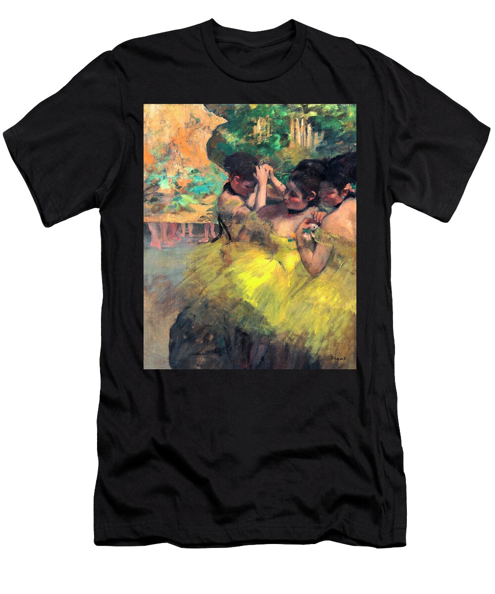 Yellow Dancers in the Wings By Edgar Degas 1876 Edgar Degas T-Shirt
