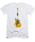 Yellow Electric Bass Guitar Music Art Sharon Cummings T-Shirt