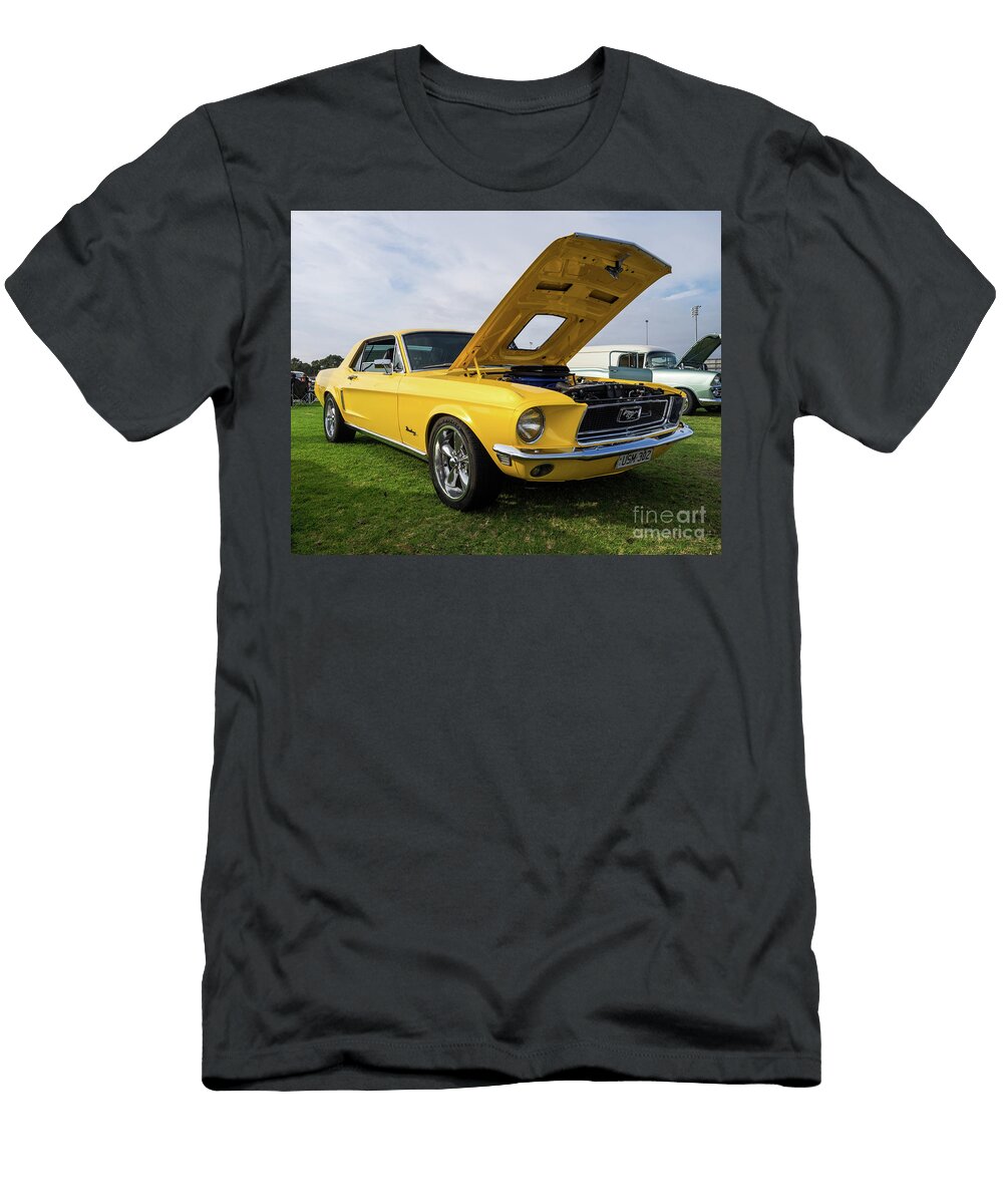 Yellow Ford Mustang 01 Rick Piper Photography T-Shirt