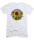Yellow Sunflowers with Blue Sky Randall Nyhof T-Shirt