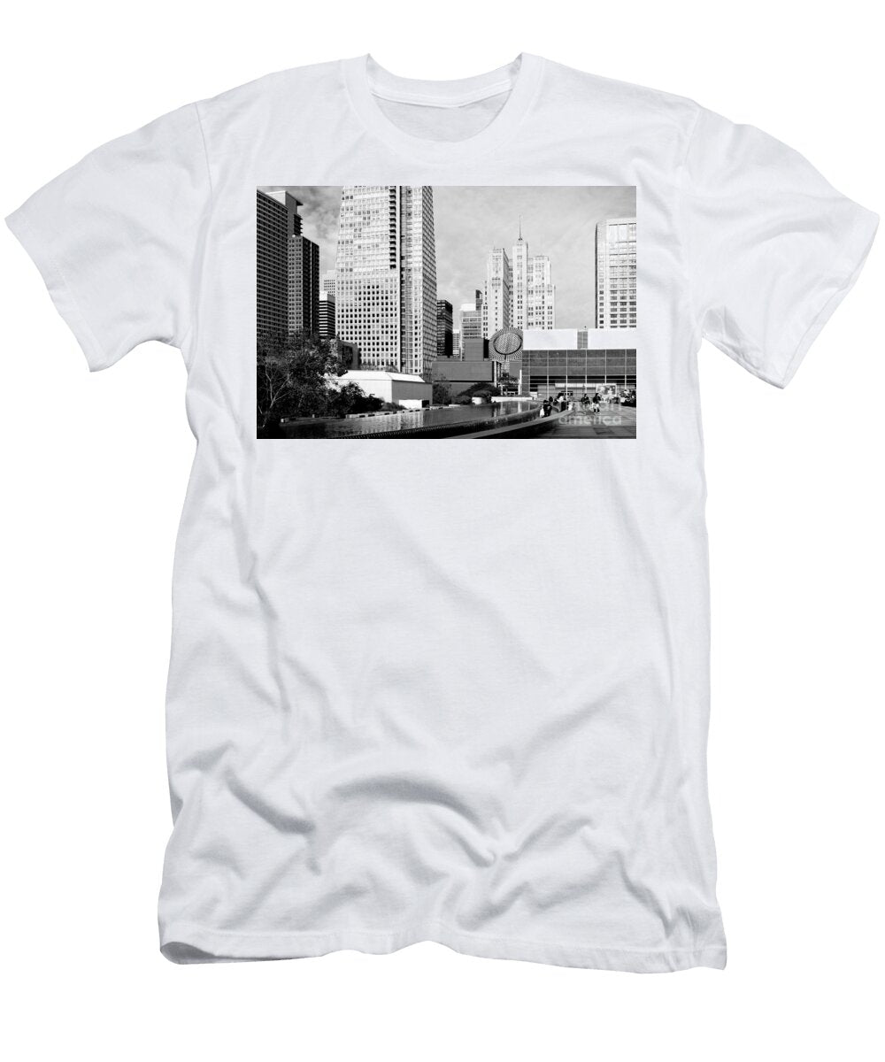 Yerba Buena Garden San Francisco Black and White Photograph 7d3959 Wingsdomain Art and Photography T-Shirt