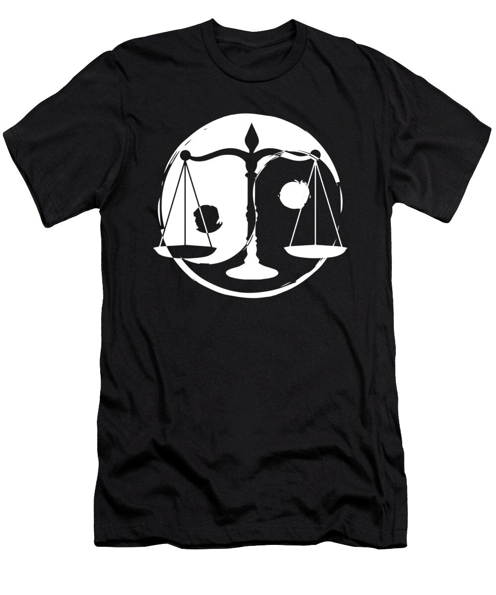Yin Yang Harmony Lawyer Libra Zodiac Sign Zen Gift Thomas Larch T-Shirt