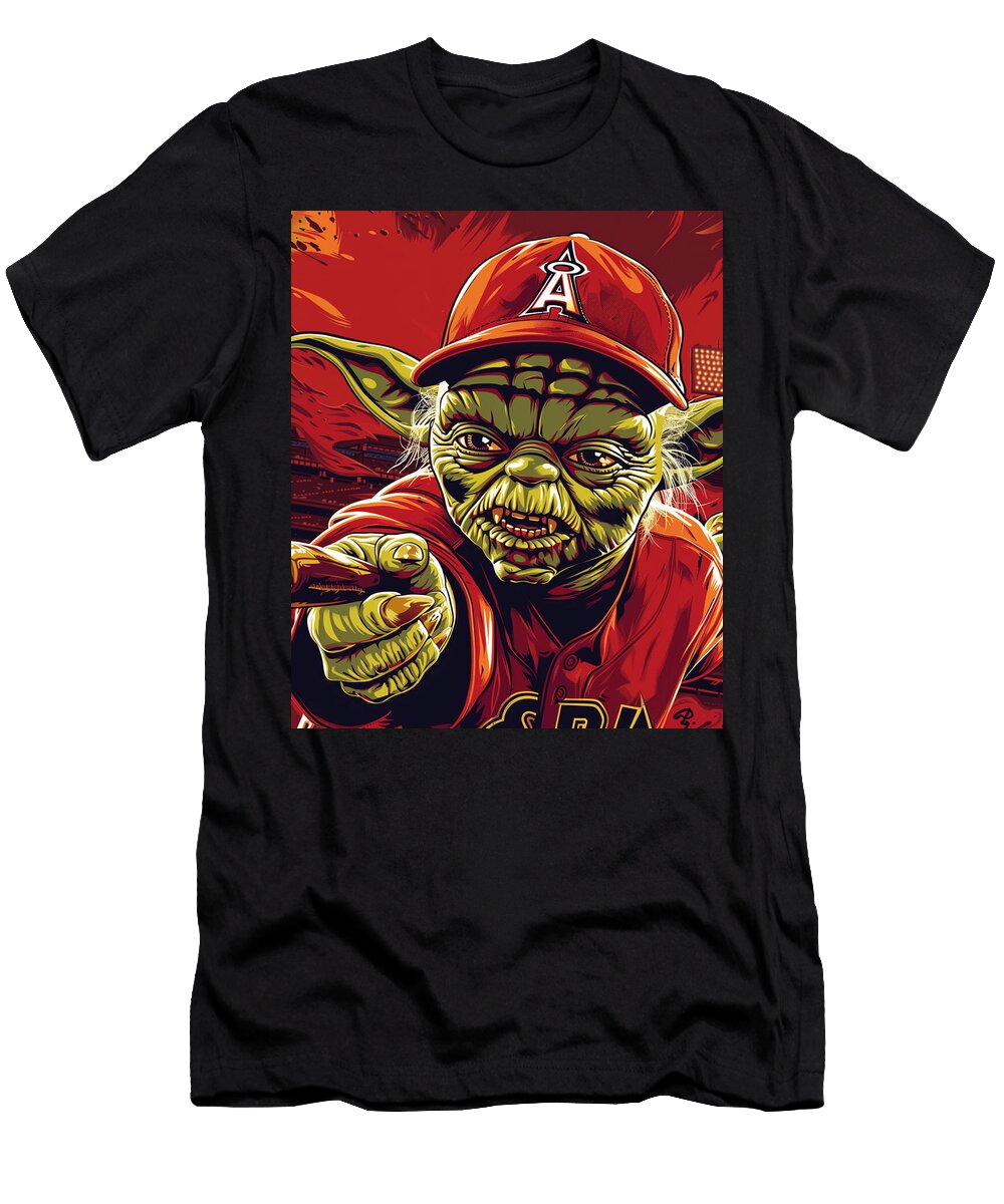 Yoda Vs Los Angeles Angels Corellia Clutch Cracks Robertz Schuler T-Shirt