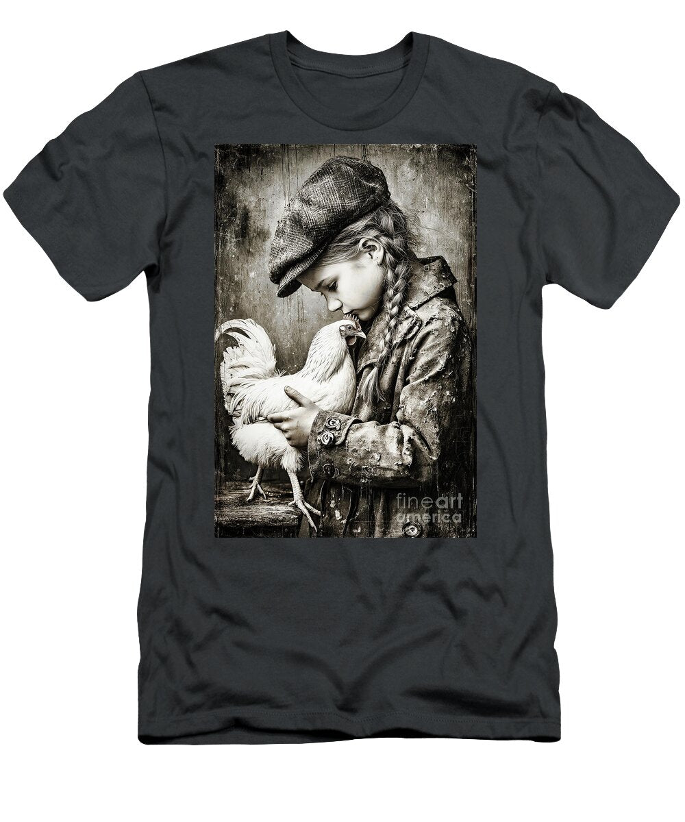 Young Girl Clutching Hope Tina Lecour T-Shirt