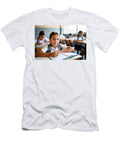 Young Girl Drawing in Classroom During Back to School Season Education Creativity Talha Khan T-Shirt
