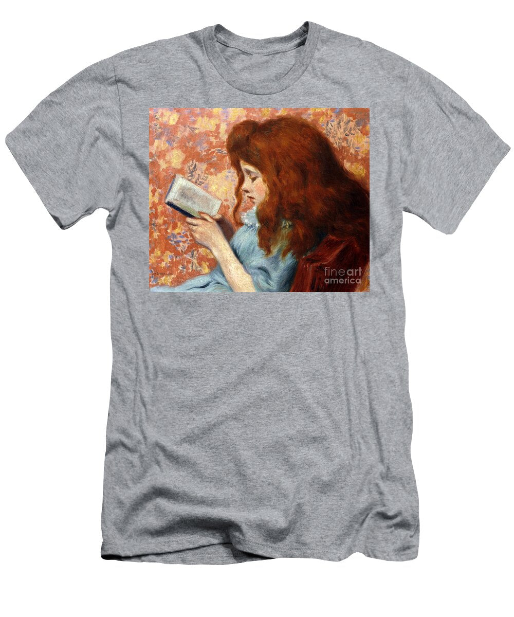 Young Girl Reading Federigo Zandomeneghi T-Shirt
