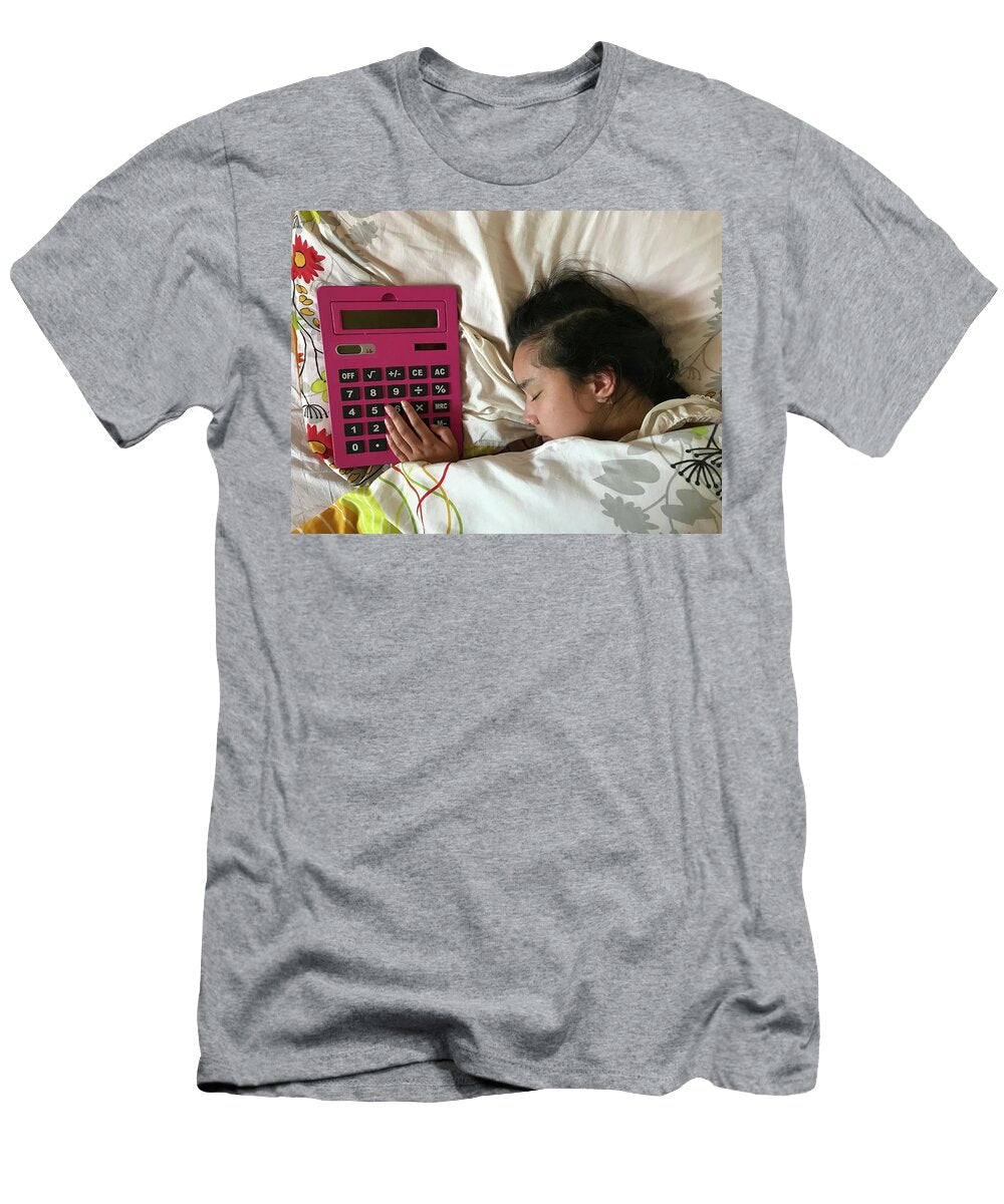 Young Girl with Her Calculator Jan Dolezal T-Shirt