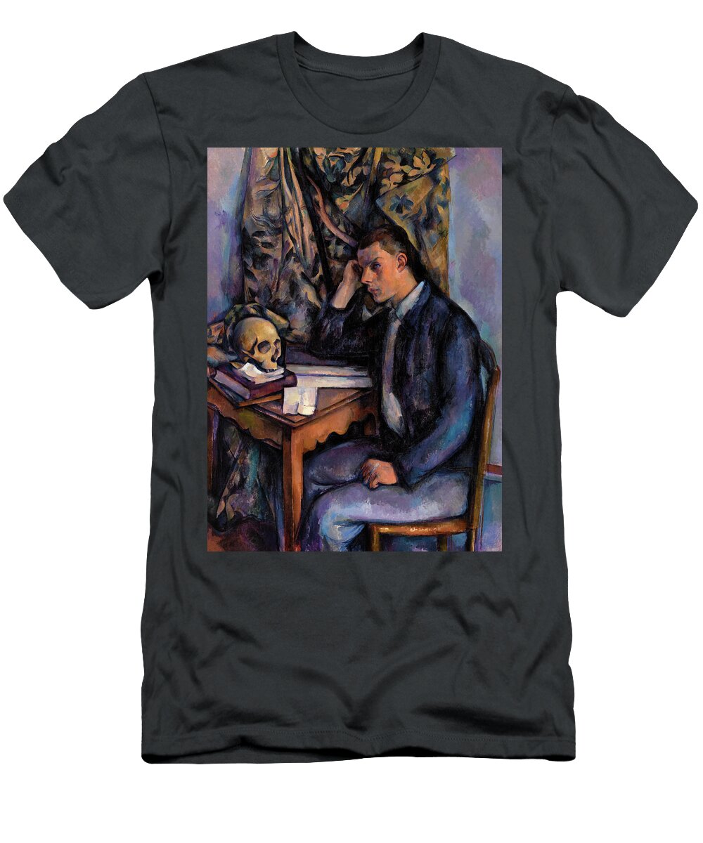 Young Man and Skull By Paul Cezanne French Painter Paul Cezanne T-Shirt