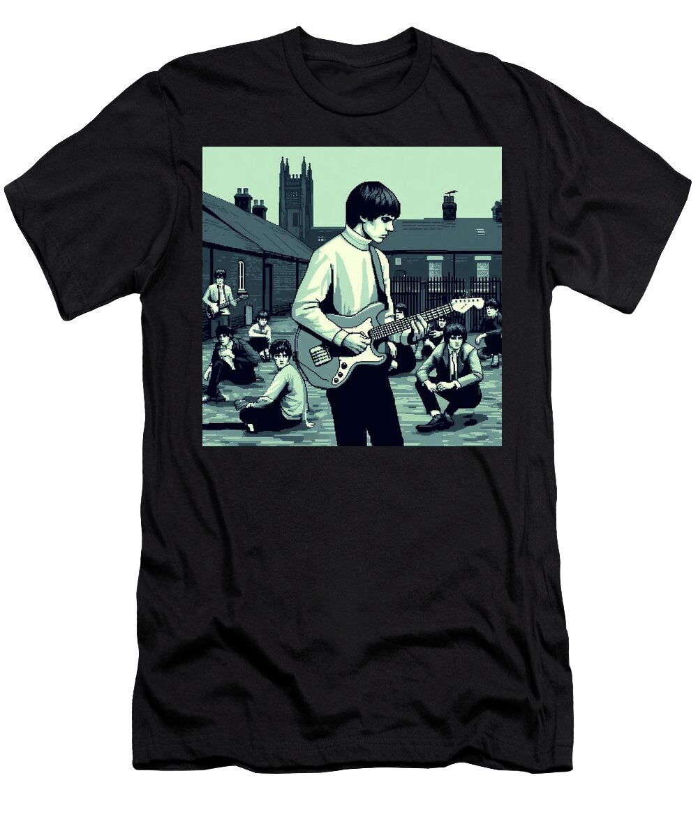 Young Post Punk and His Guitar Indie Valley Music T-Shirt