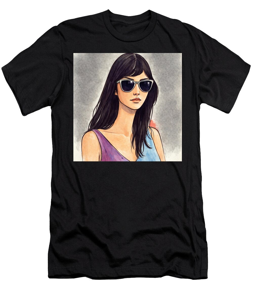 Young Woman in Sunglasses Mounir Khalfouf T-Shirt