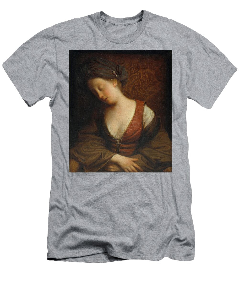 Young Woman Sleeping Before Art Jeanbaptiste Santerre French T-Shirt
