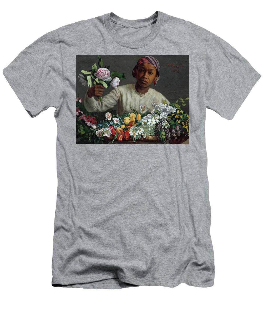 Young Woman with Peonies 1870 Frederic Bazille T-Shirt