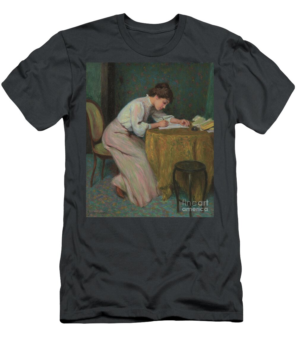 Young Woman Writing 1874 Federigo Zandomeneghi T-Shirt