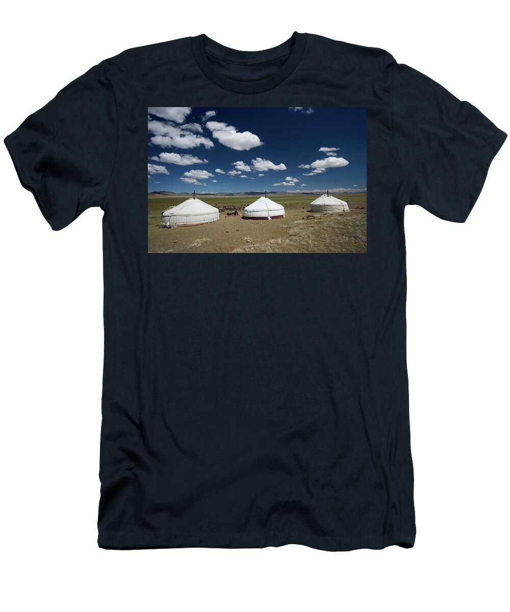 Yurts in a Khazak Camp in Khazakstan Mario Colonel T-Shirt