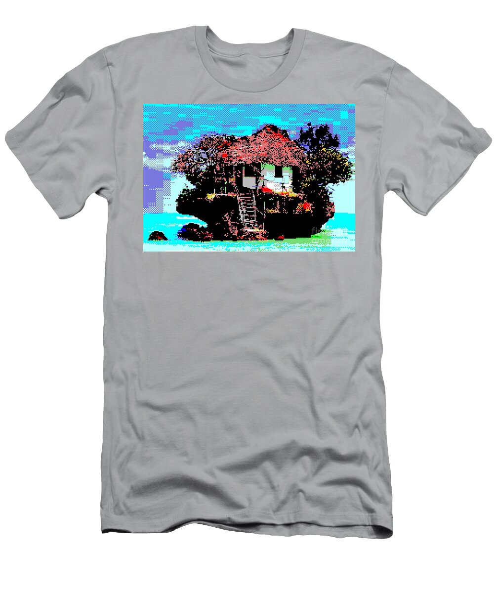 Zanzibar House on Island Pixel Total Relaxation Sand Francesca De Rosa T-Shirt