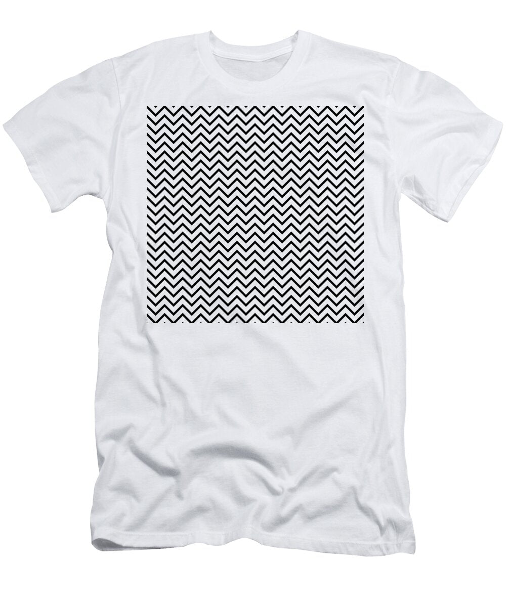 Zigzag Pattern Chevron Geometric Gray Design Thursina T-Shirt