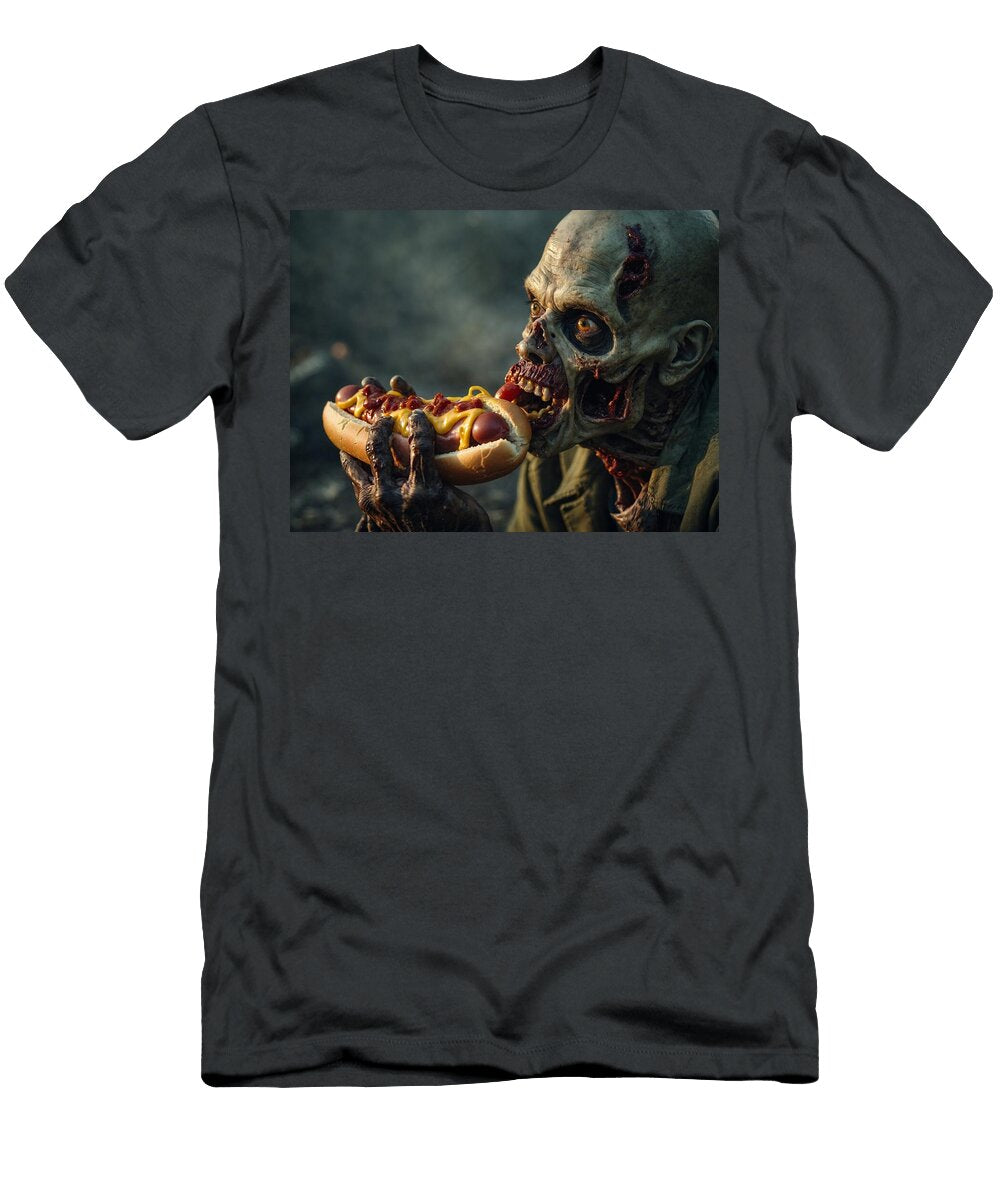 Zombie Undead Horror Halloween Scary Monster Death Fear Dark Spooky Macabre Creepy Footlong Hotdog R More Than Pictures T-Shirt