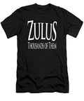 Zulus Thousands of Them White on Black Tom Hill T-Shirt